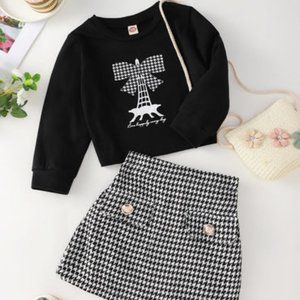 Graphic Sweater Skirt